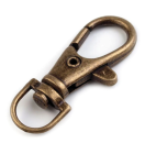 Karabiner für Kordel Altmessing - 10 mm